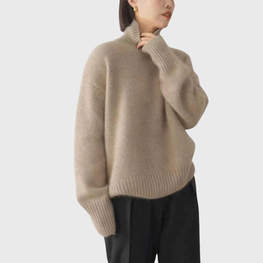 Helen | 100% Cashmere High Neck Sweater