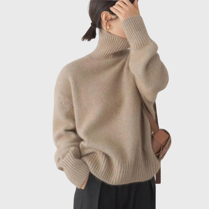 Helen | 100% Cashmere High Neck Sweater