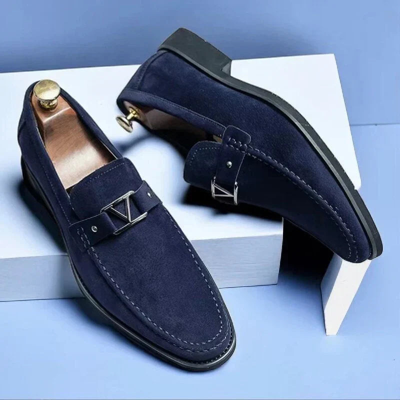 Denis | Buckled Suede Loafers