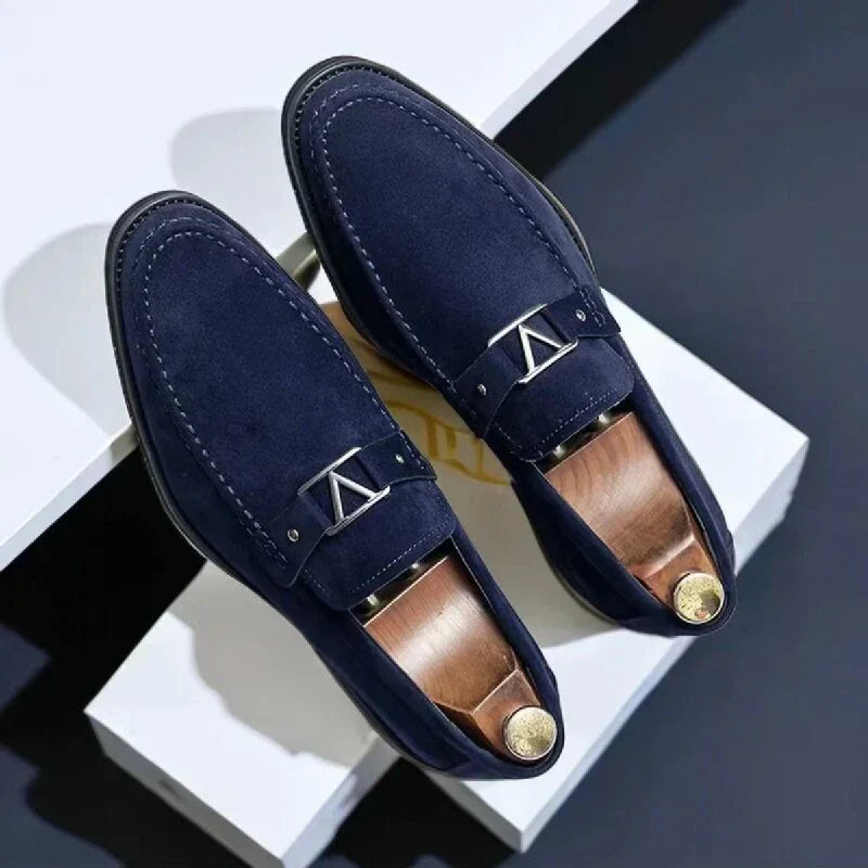 Denis | Buckled Suede Loafers