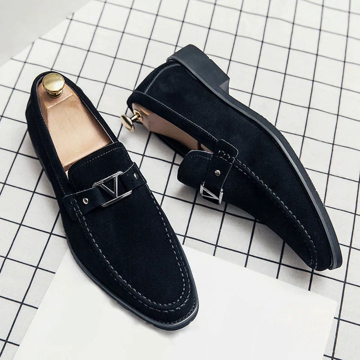 Denis | Buckled Suede Loafers