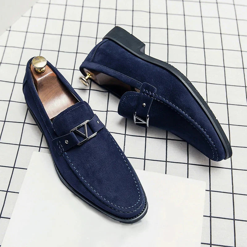 Denis | Buckled Suede Loafers