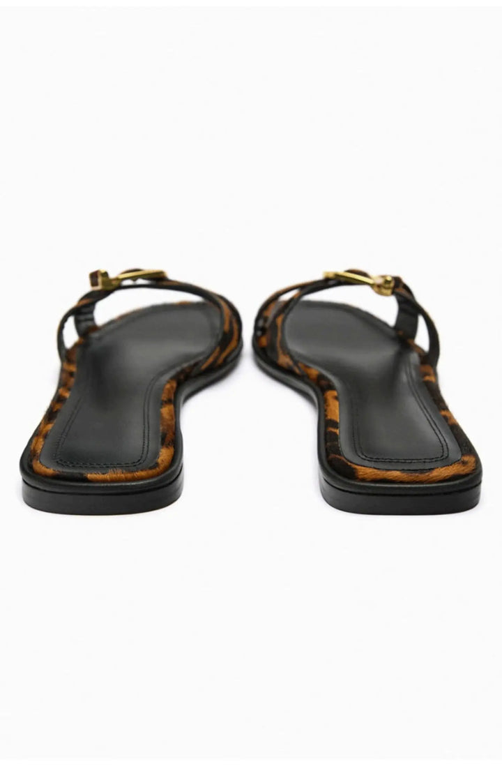 Vitalie | Crossed Strap Cutout Flat Slides