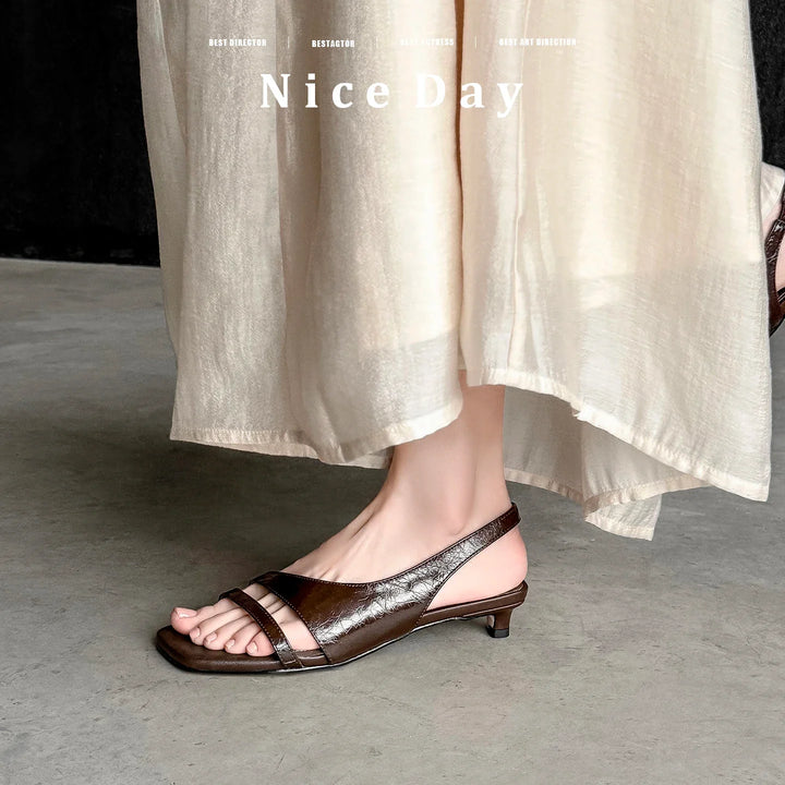 Estella | Sheepskin Lined Tie Strap Heels