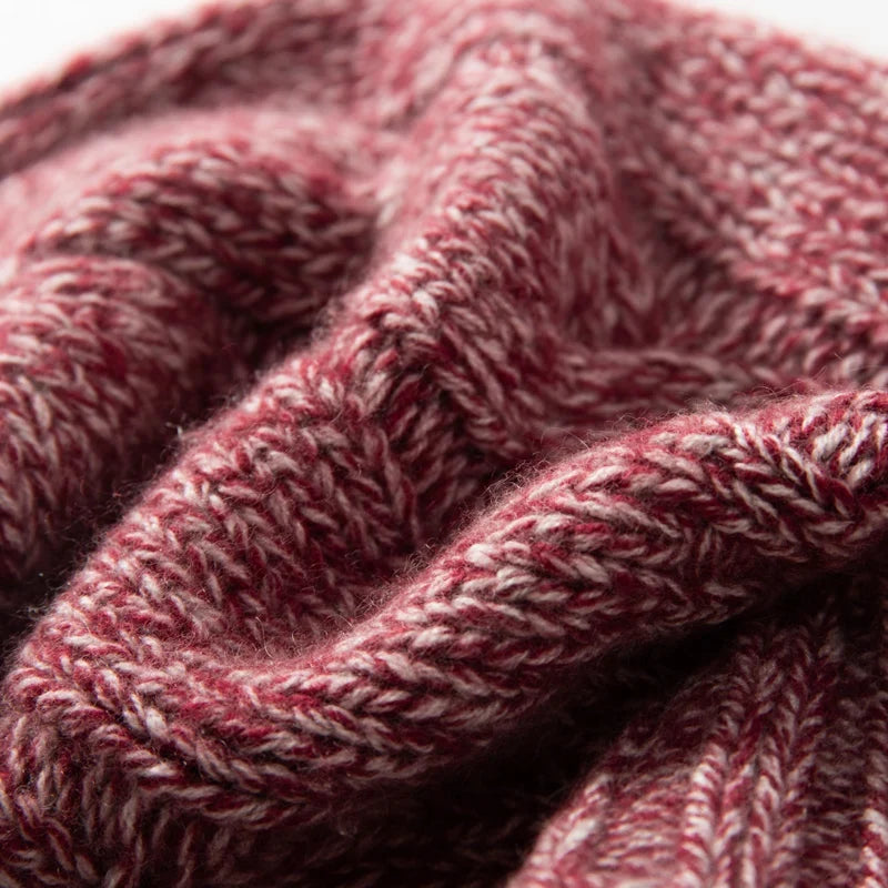 100% Cashmere Cable Knit Beanie