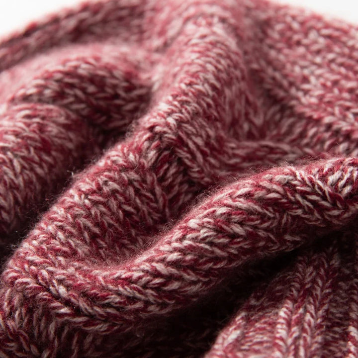 100% Cashmere Cable Knit Beanie
