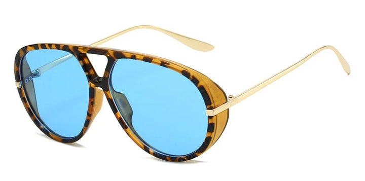 Double Bridge Metal Aviator Sunglasses