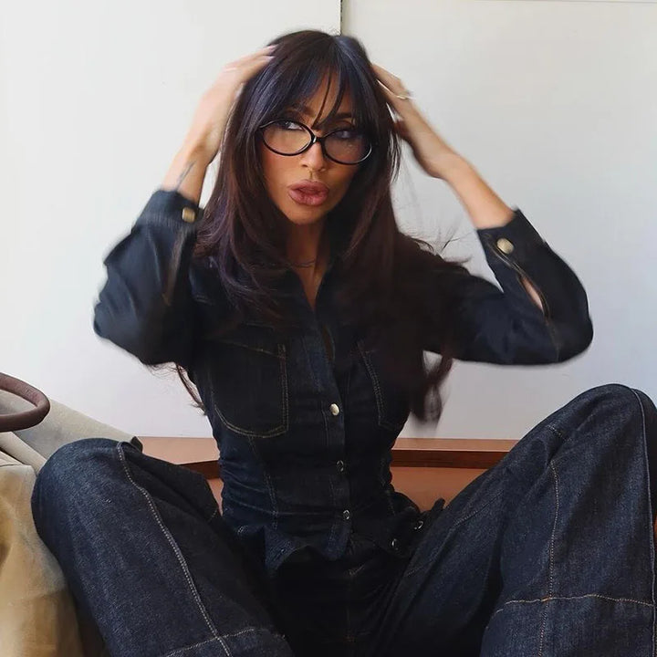 Anne | Heavy Denim Blazer and Trousers