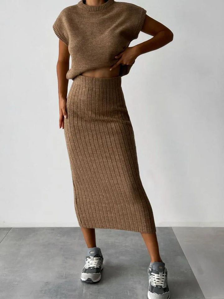 Noella | Cotton Rib Sleeveless Set