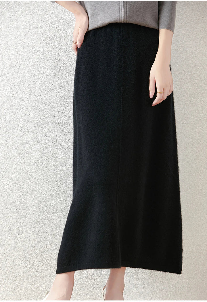 Eulalie | High Waist Merino Wool Skirt