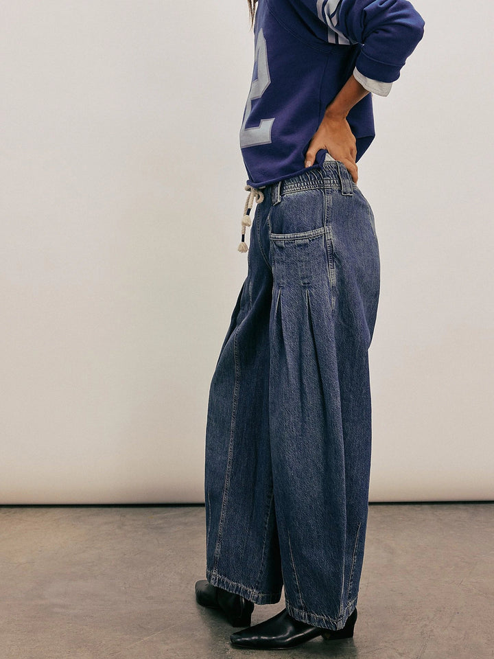 Julienne | Cotton Denim Drawstring Pants