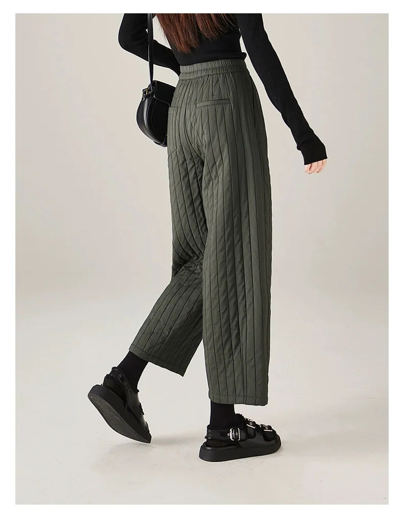 Helene | Quilted Insulated Wide Leg Pants