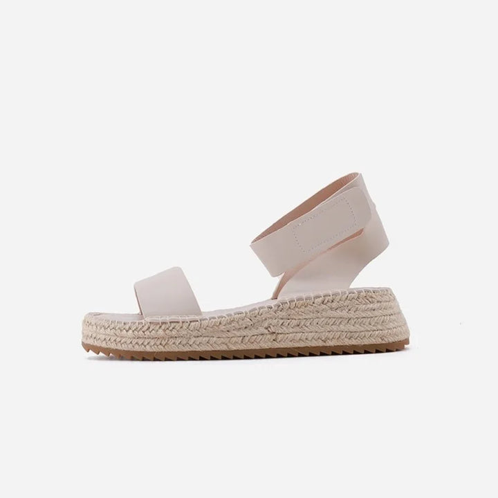 Zulma | Leather Strap Platform Espadrilles