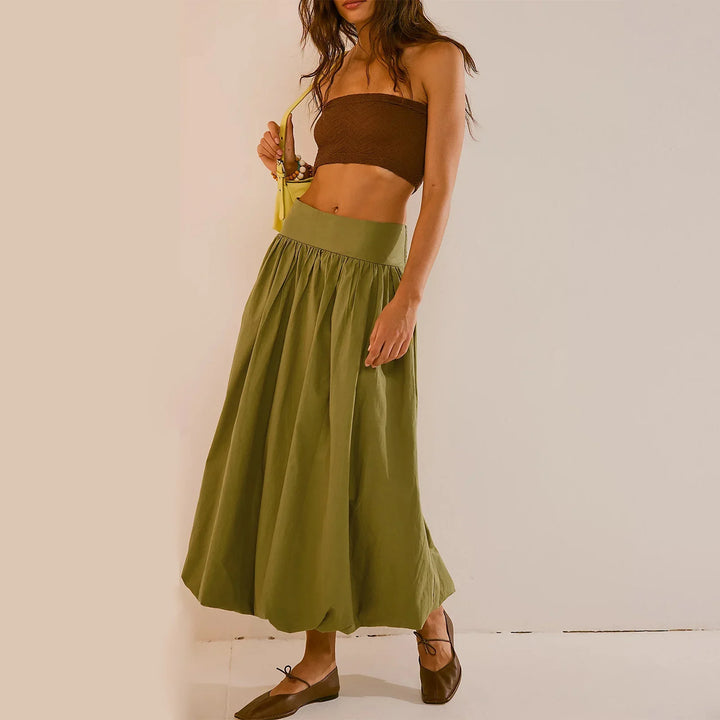 Sybil | Gathered Balloon Hem Skirt