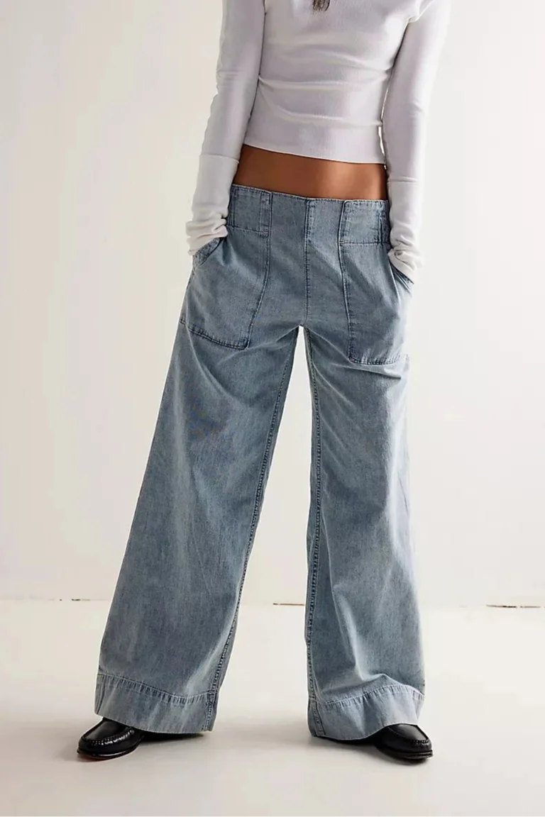 Melina | Loose Fit High Rise Wide Jeans