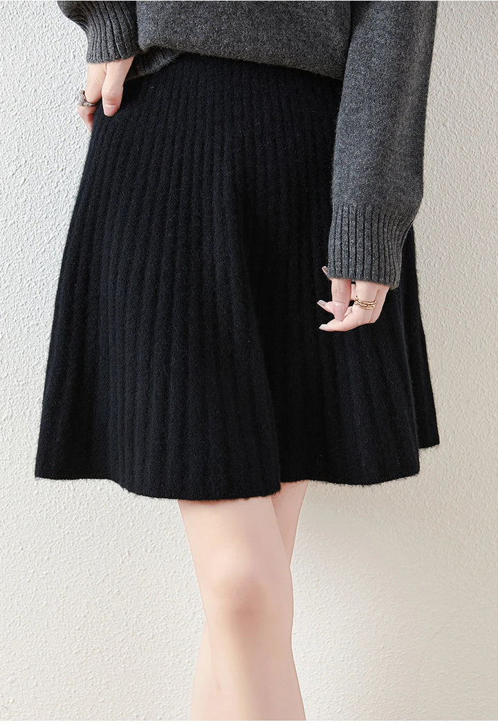 Laurentine | Merino Wool Mini Skirt