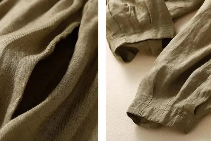 Daphne | 100% Linen Tapered Trousers