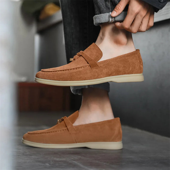 Maxime | Genuine Suede Tassel Loafers