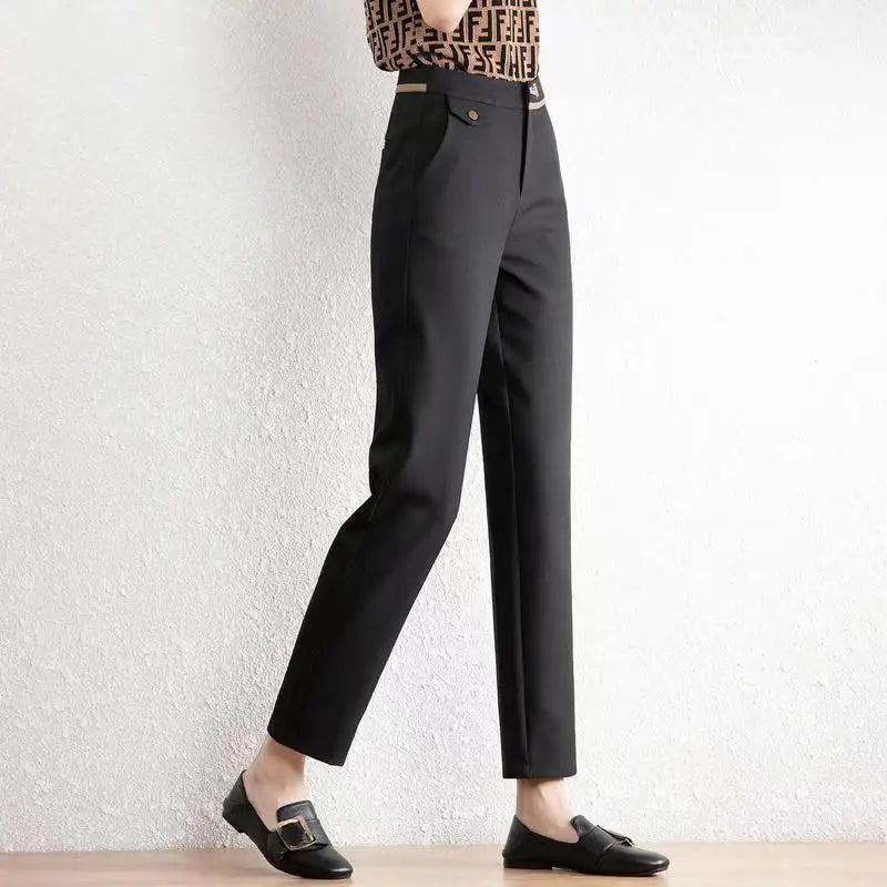 Manon | Cropped Stretch Straight Trousers