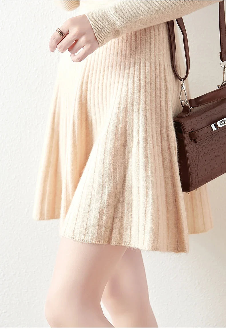 Laurentine | Merino Wool Mini Skirt