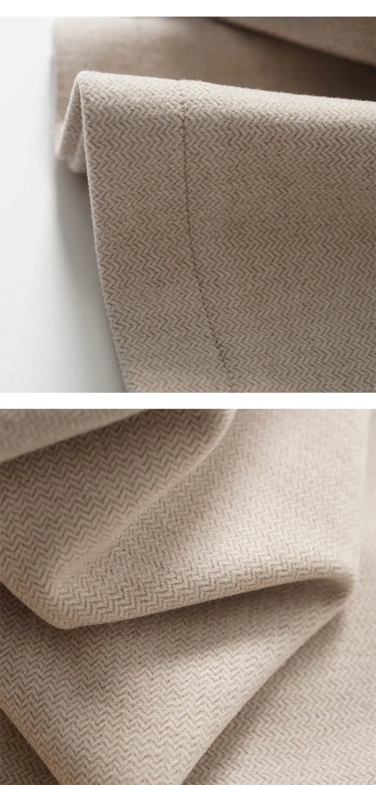Adelia | 50% Wool Belted Wide Leg Trousers