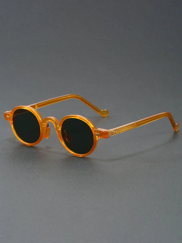 Translucent Round Acetate Sunglasses