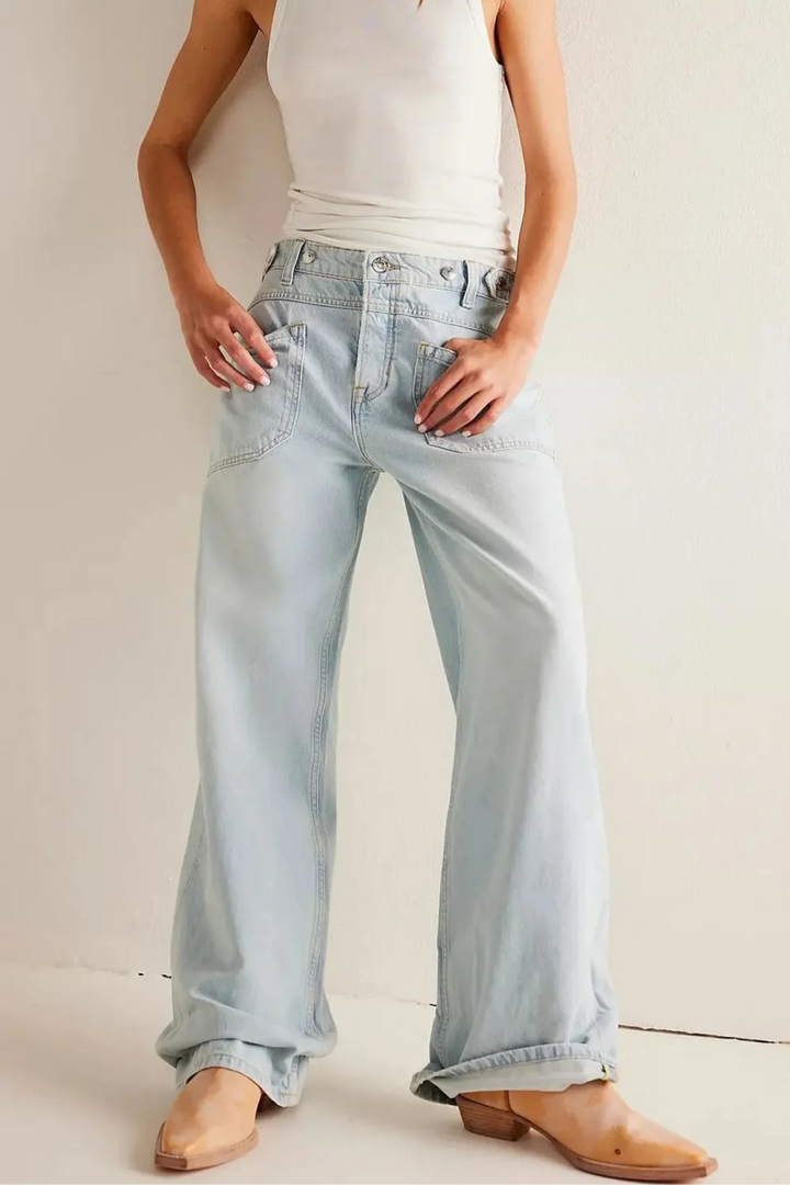 Modestine | Rigid Cotton Wide Leg Jeans
