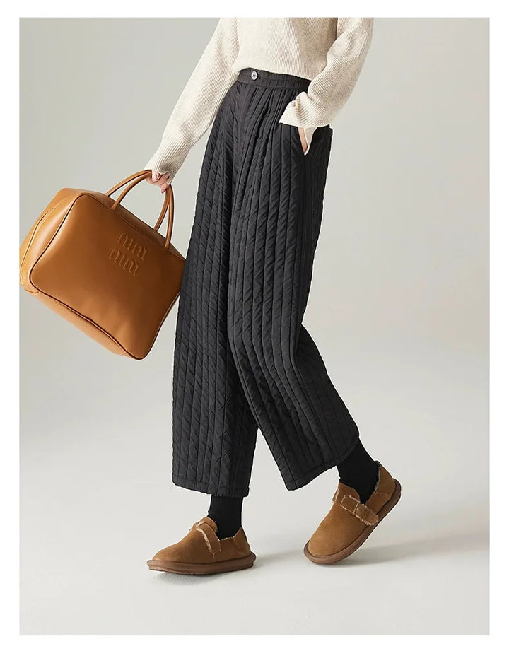 Helene | Quilted Insulated Wide Leg Pants