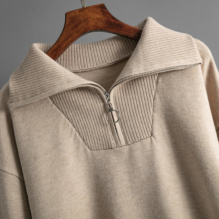 Thomasine | Half Zip Knit Two Piece Set