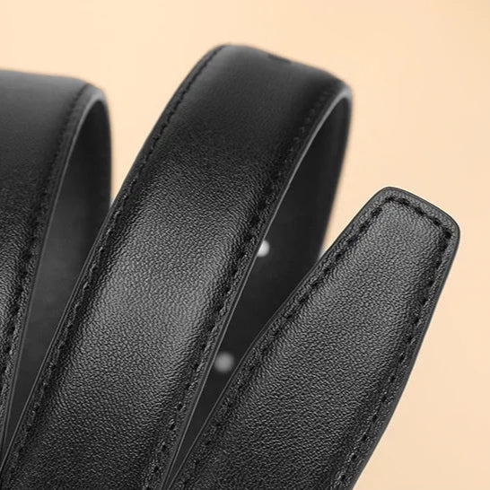 Full Grain Leather Crescent Buckle Belt