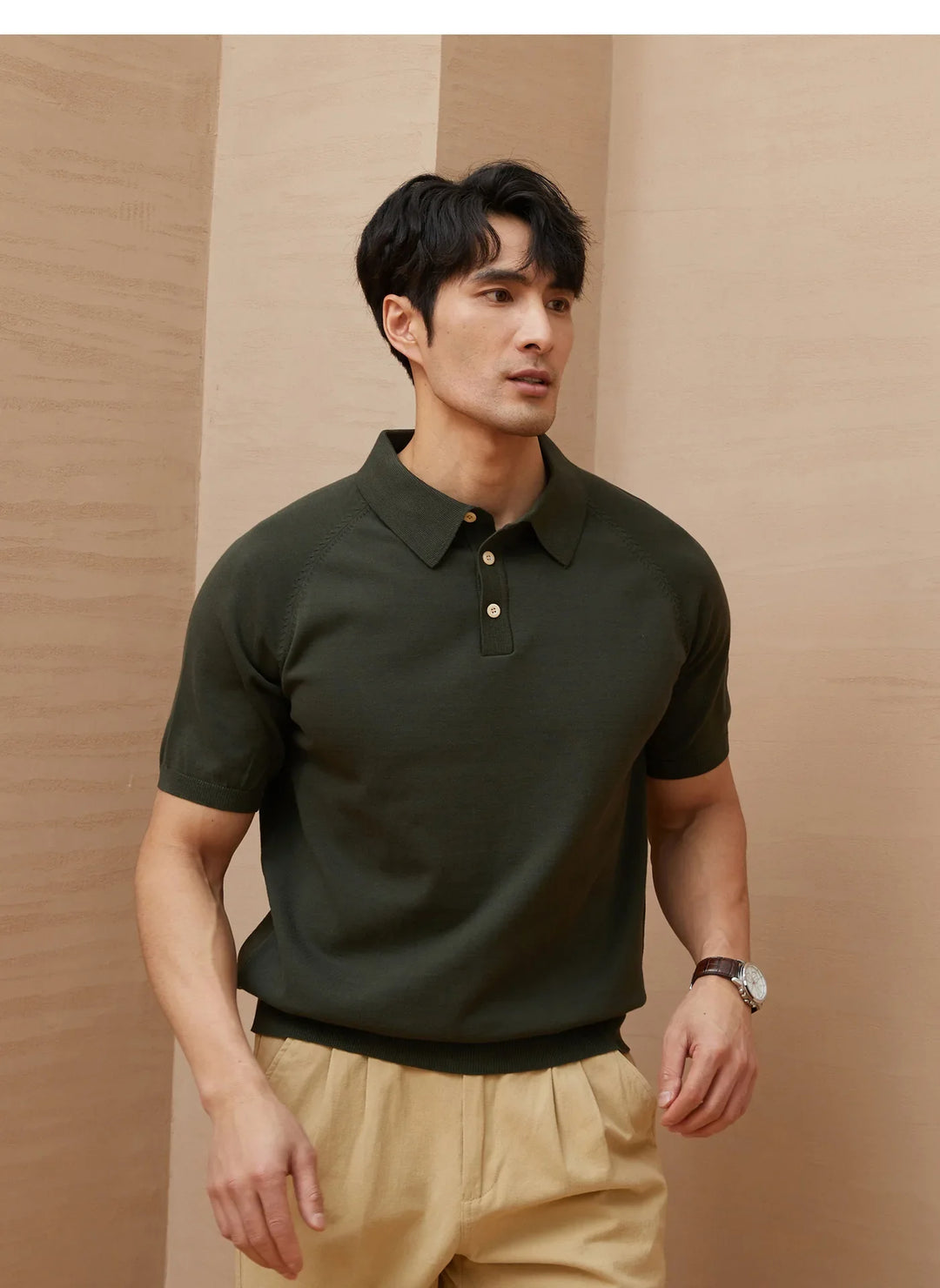 Barnabé | Fine Knit Button Down Polo