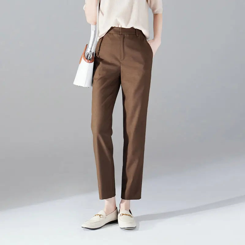 Josee | Tapered Ankle High Waist Trousers