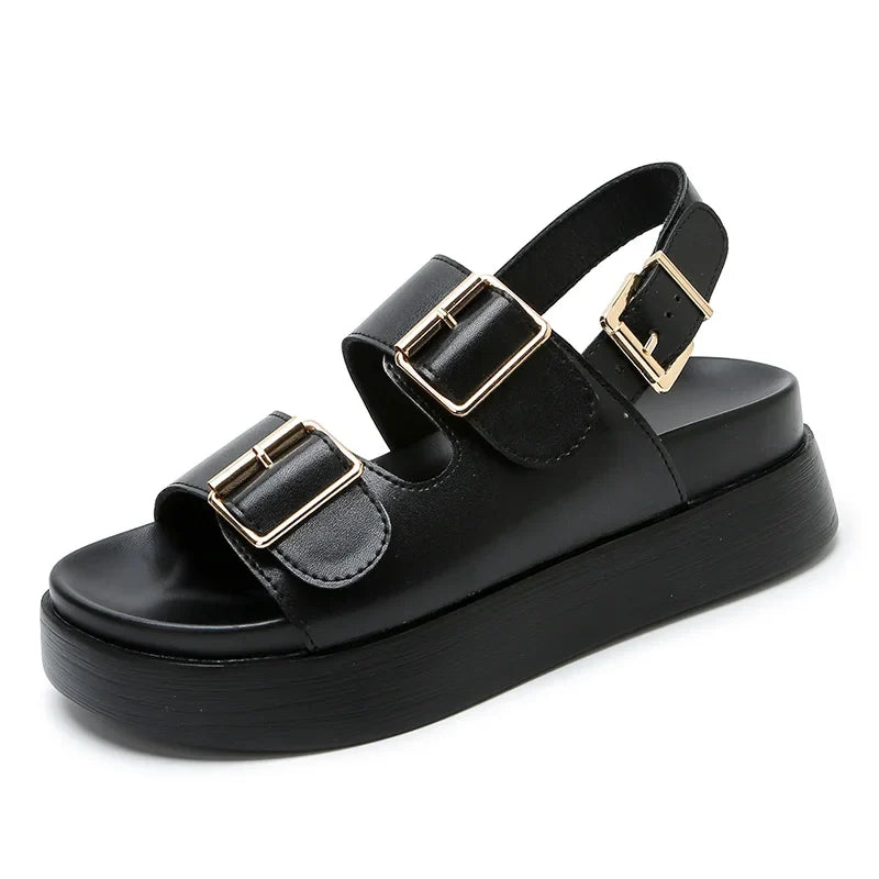 Cesarine | Double Buckle Platform Sandals