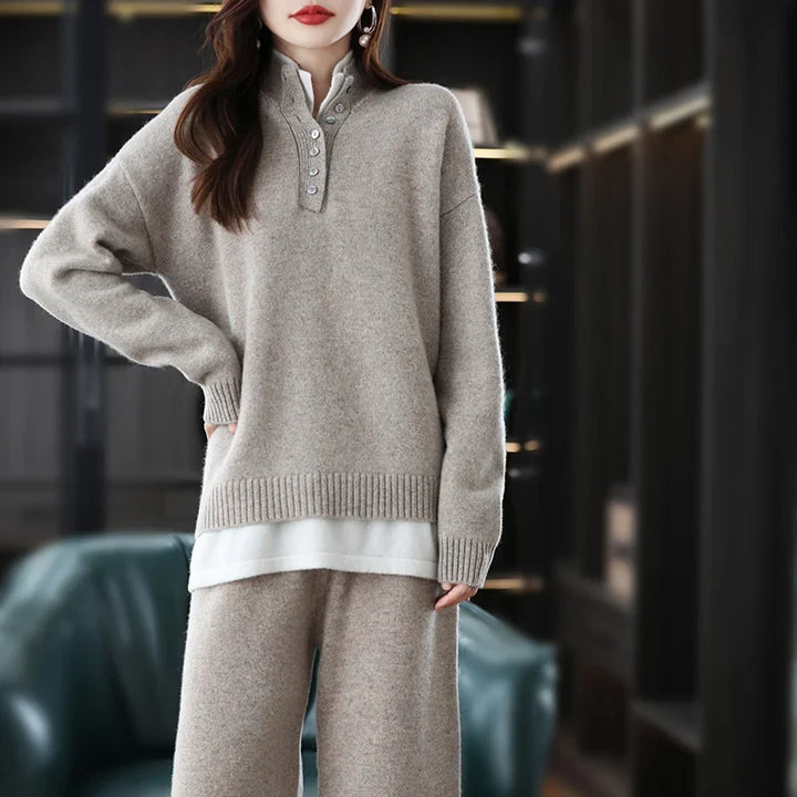 Christine | Cashmere Knit Trouser Set