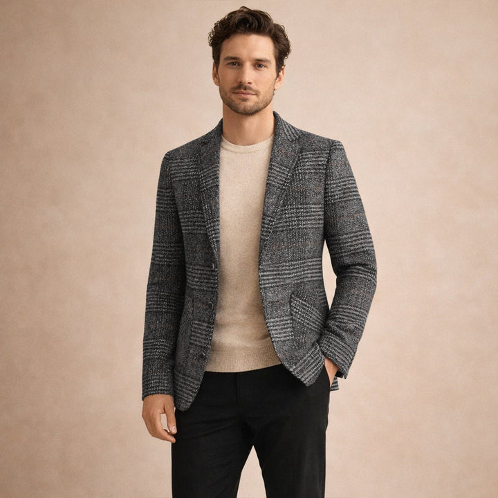 Gordon | Check Plaid Tweed Blazer