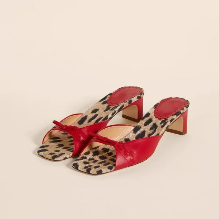 Almanda | Gingham Lined Square Toe Mules