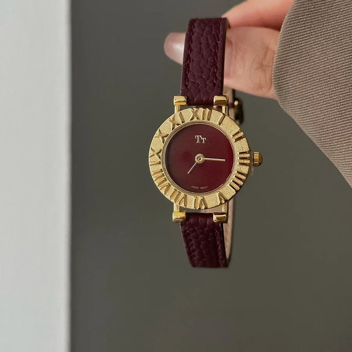 Brass Case Watch, Leather Strap