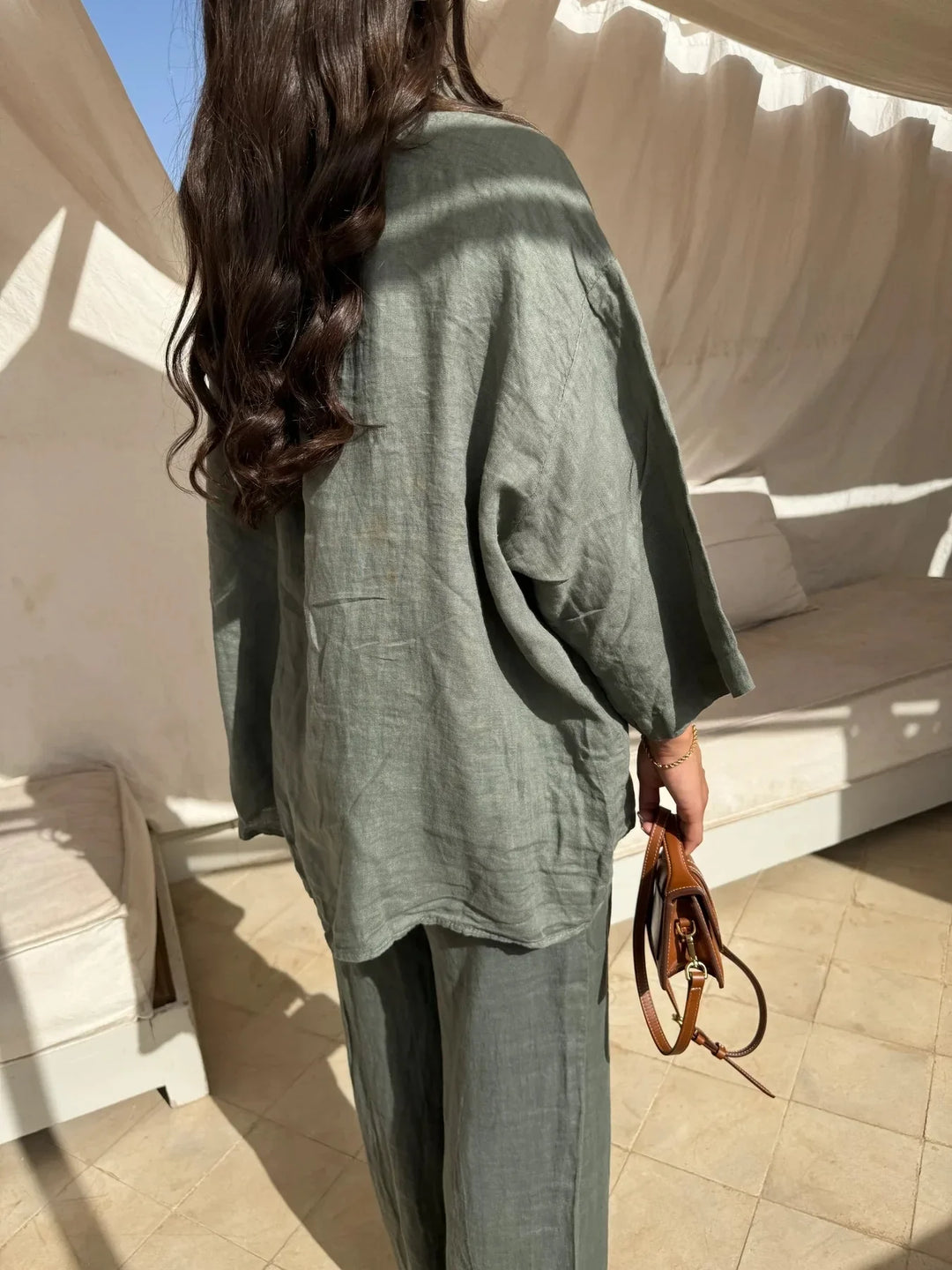 Celestina | Linen Blend Shirt and Trousers