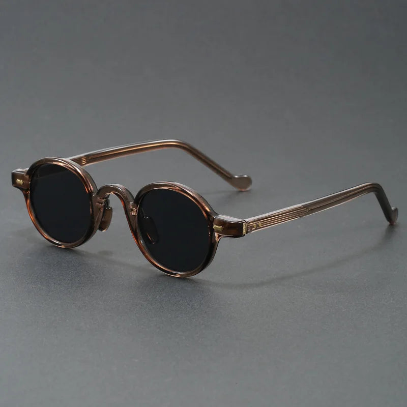 Translucent Round Acetate Sunglasses