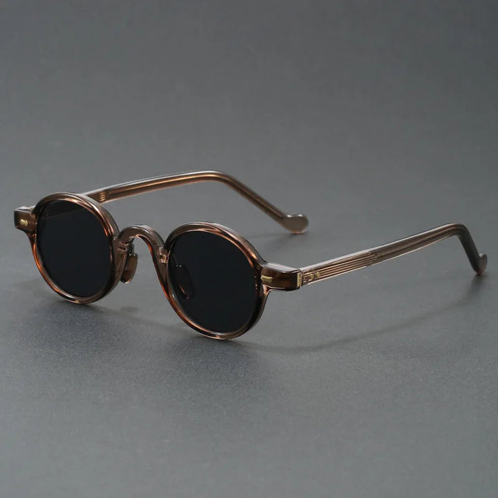 Translucent Round Acetate Sunglasses