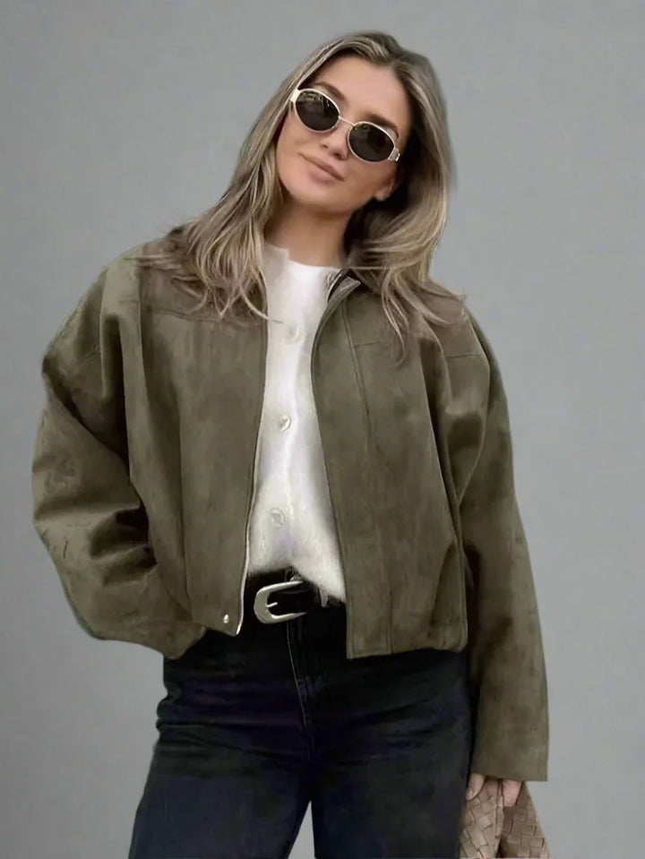 Roseanne | Oversized Suede Bomber