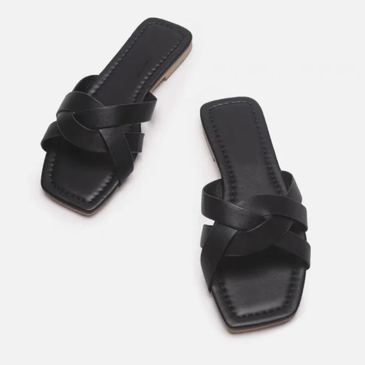 Audette | Interlaced Leather Slides
