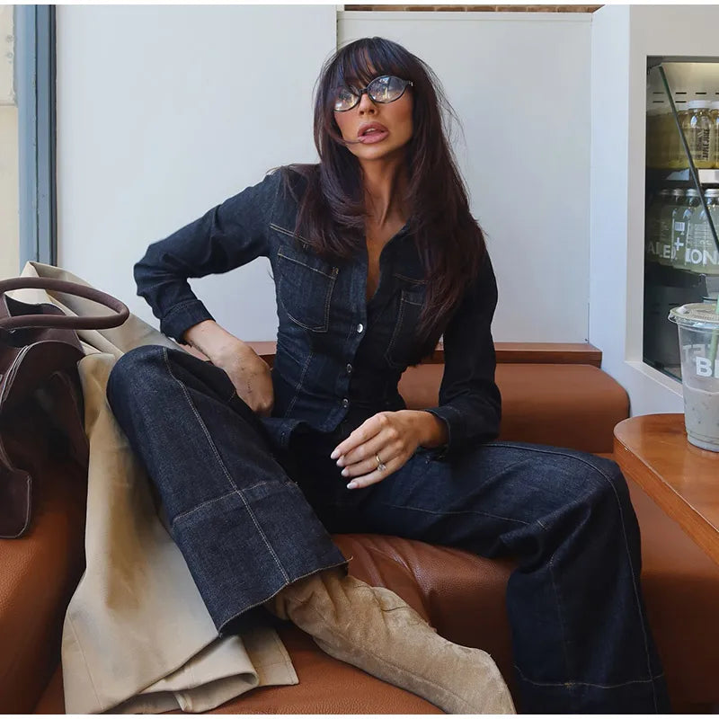 Anne | Heavy Denim Blazer and Trousers