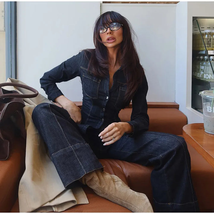 Anne | Heavy Denim Blazer and Trousers