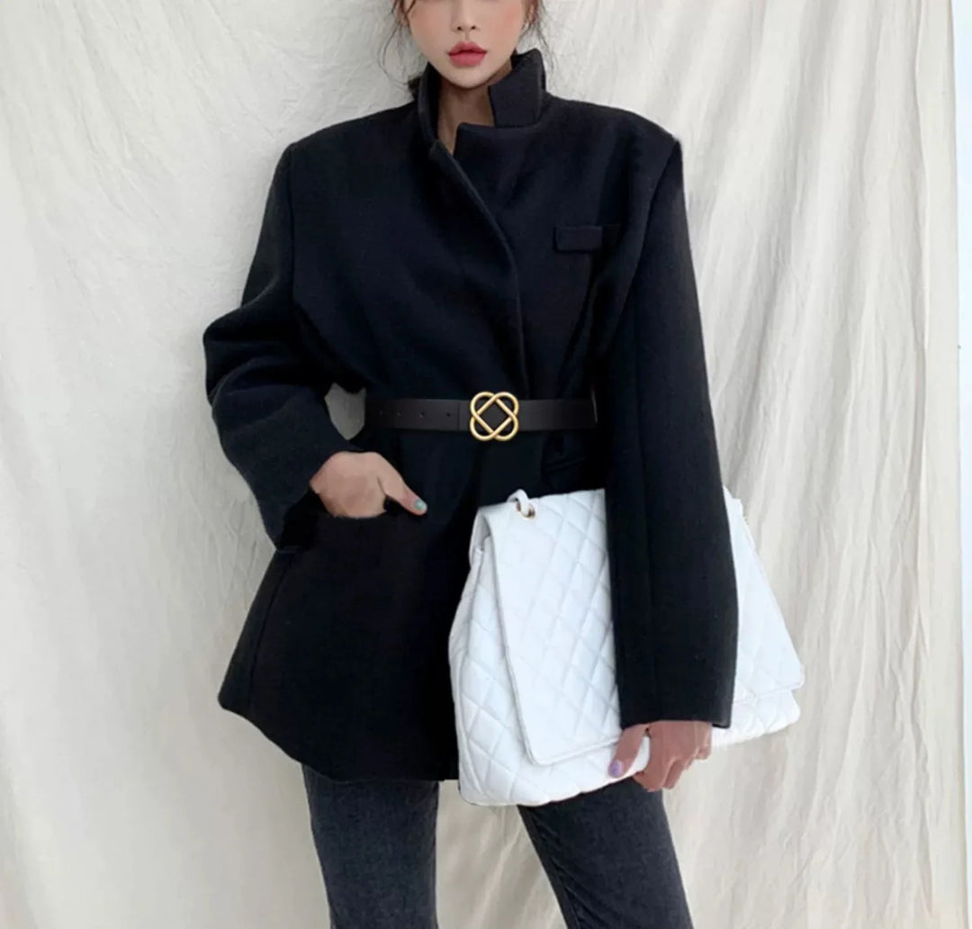 Suede Knot Buckle Belt, 2.8 cm Wide