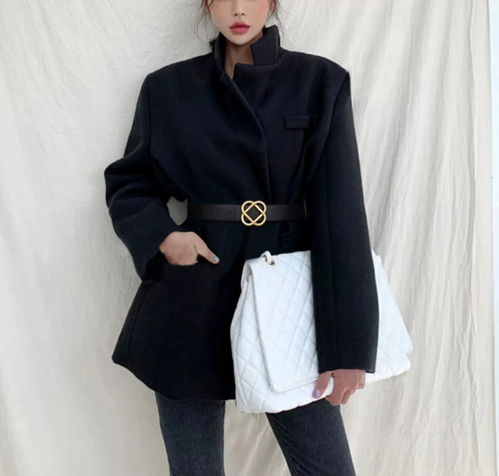Suede Knot Buckle Belt, 2.8 cm Wide