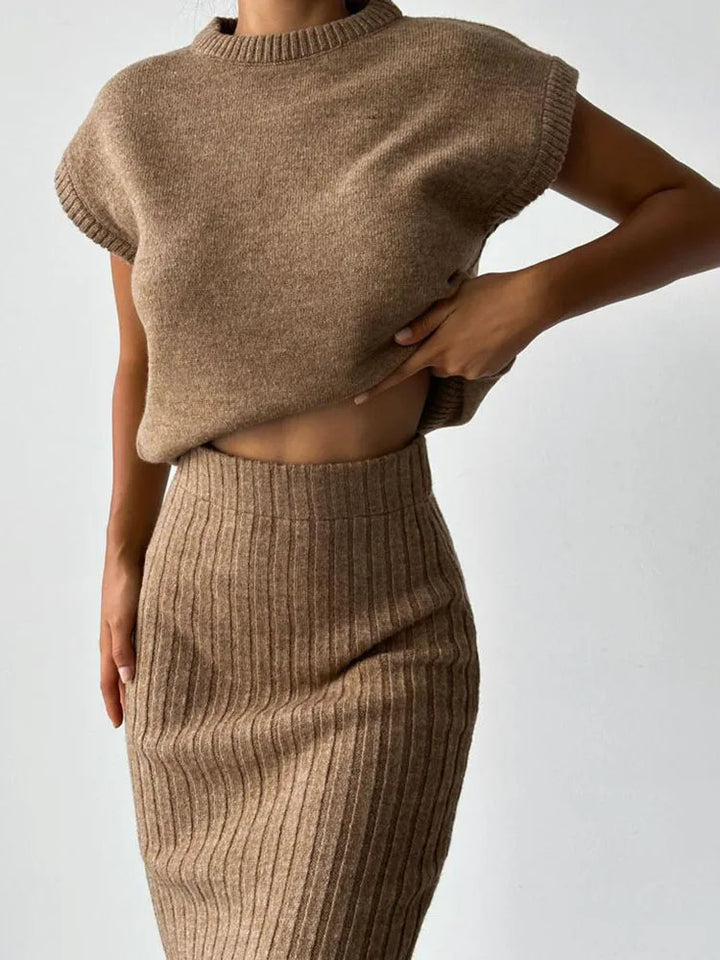 Noella | Cotton Rib Sleeveless Set