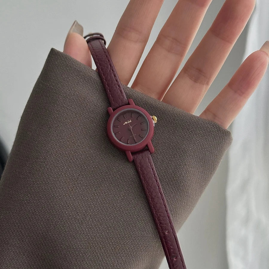 Brass Case Watch, Leather Strap