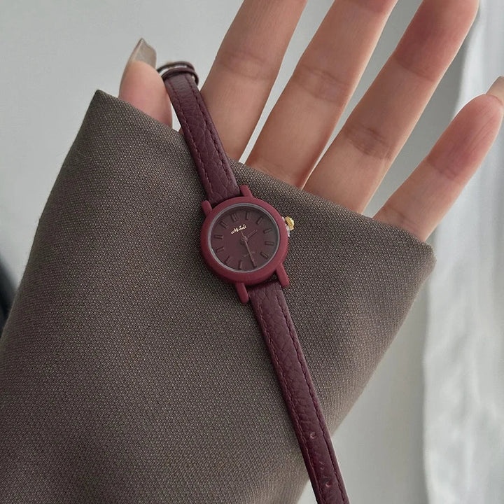 Brass Case Watch, Leather Strap