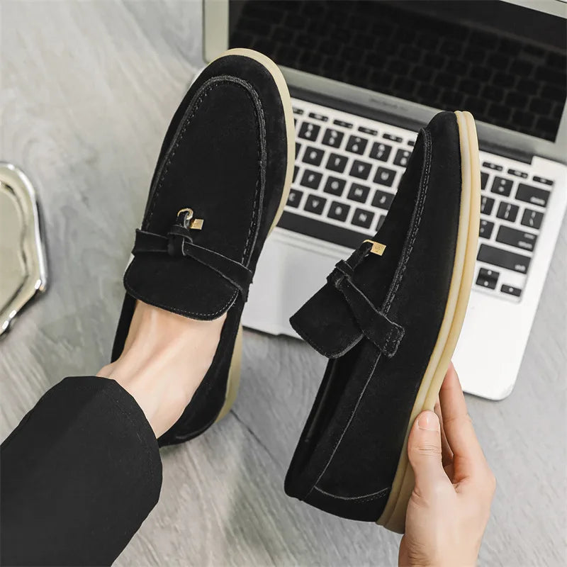 Maxime | Genuine Suede Tassel Loafers